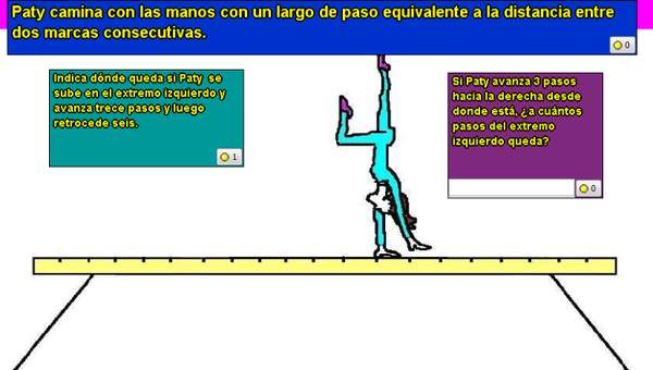 Patricia caminando sobre una barra (I) Patricia caminando sobre una barra (I)