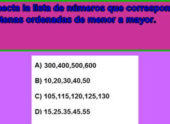 Centenas de menor a mayor Centenas de menor a mayor