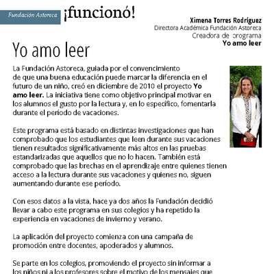 Iniciativa "Yo amo leer" Iniciativa "Yo amo leer"