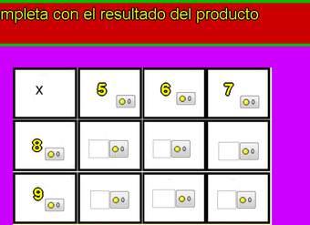 Tablas de multiplicar de 5, 6, 7, 8 y 9 Tablas de multiplicar de 5, 6, 7, 8 y 9