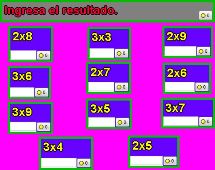 Tablas de multiplicar de 2 y 3 Tablas de multiplicar de 2 y 3