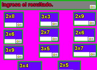 Tablas de multiplicar de 2 y 3 Tablas de multiplicar de 2 y 3