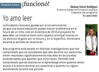 Iniciativa "Yo amo leer" Iniciativa "Yo amo leer"
