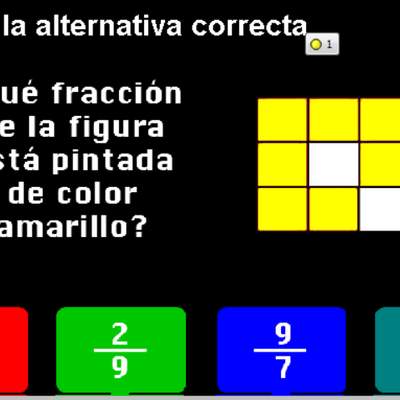 ¿Qué fracción de la figura está pintada amarilla? ¿Qué fracción de la figura está pintada amarilla?