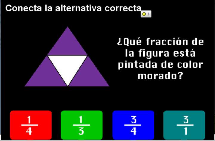 ¿Qué fracción de la figura está pintada morado? ¿Qué fracción de la figura está pintada morado?