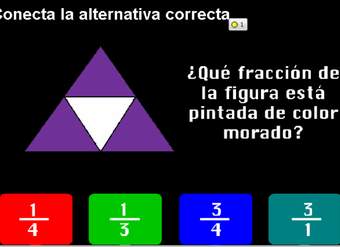 ¿Qué fracción de la figura está pintada morado? ¿Qué fracción de la figura está pintada morado?