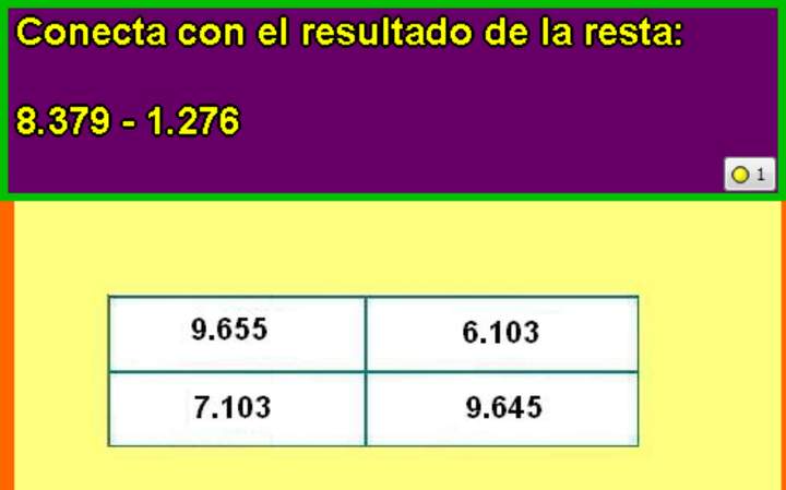 Sustracción de dos números Sustracción de dos números