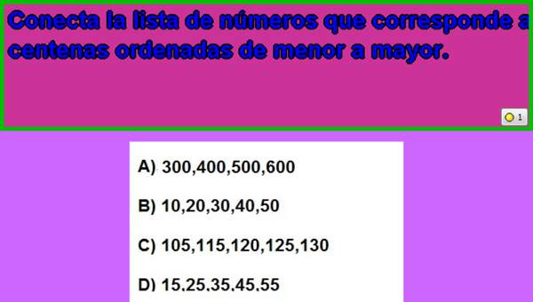 Decenas de menor a mayor Decenas de menor a mayor