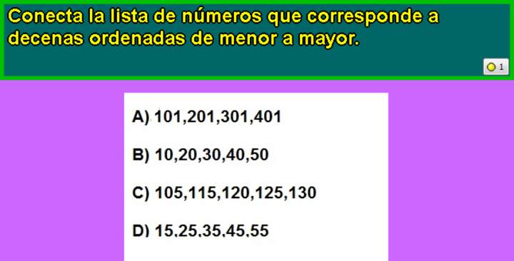 Centenas de menor a mayor Centenas de menor a mayor