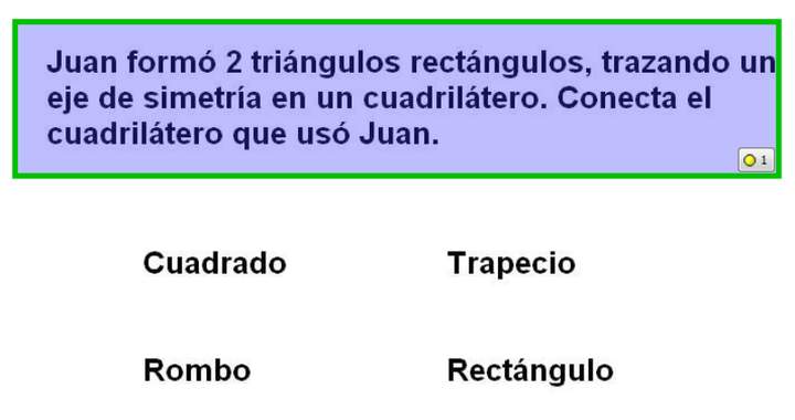 Eje de simetría en un cuadrilátero Eje de simetría en un cuadrilátero