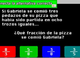 Gabriela comiendo pizza