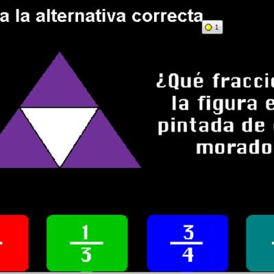 ¿Qué fracción de la figura está pintada morado? ¿Qué fracción de la figura está pintada morado?