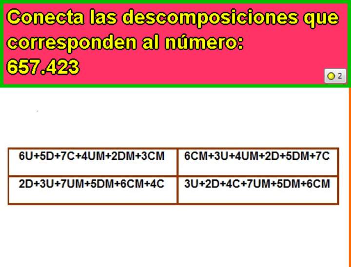 Componer y descomponer números en forma aditiva (II) Componer y descomponer números en forma aditiva (II)