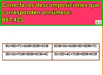 Componer y descomponer números en forma aditiva (II) Componer y descomponer números en forma aditiva (II)
