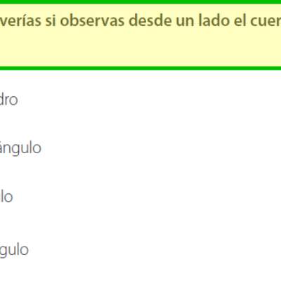 Mirando un cilindro desde el frente Mirando un cilindro desde el frente
