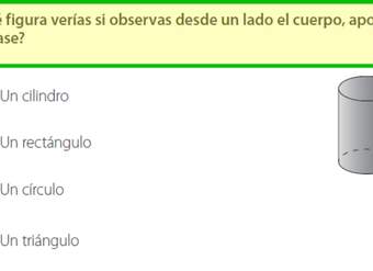 Mirando un cilindro desde el frente Mirando un cilindro desde el frente