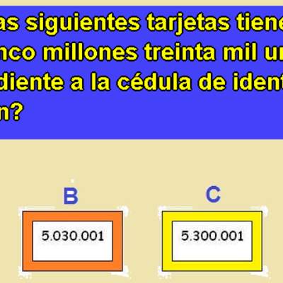 Tarjetas con números Tarjetas con números