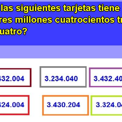 Tarjetas con números (II) Tarjetas con números (II)