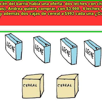 Comprando leche en el almacén Comprando leche en el almacén