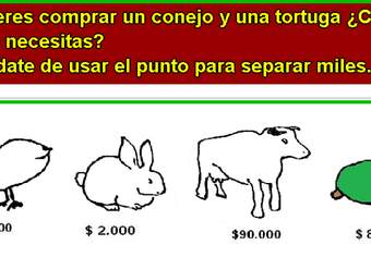 Comprando un conejo y una tortuga Comprando un conejo y una tortuga