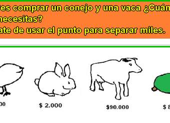 Comprando una vaca y un conejo Comprando una vaca y un conejo