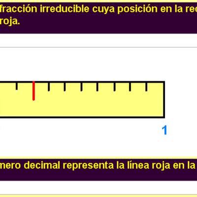 Fracciones y decimales en la recta numérica (II) Fracciones y decimales en la recta numérica (II)