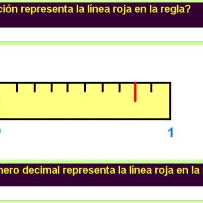 Fracciones y decimales en la recta numérica (IV) Fracciones y decimales en la recta numérica (IV)