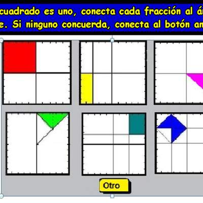 Área sombreada usando fracciones (II) Área sombreada usando fracciones (II)