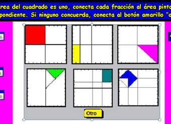 Área sombreada usando fracciones (II) Área sombreada usando fracciones (II)