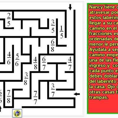 Laberinto de fracciones Laberinto de fracciones