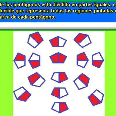 Área sombreada usando fracciones (III) Área sombreada usando fracciones (III)