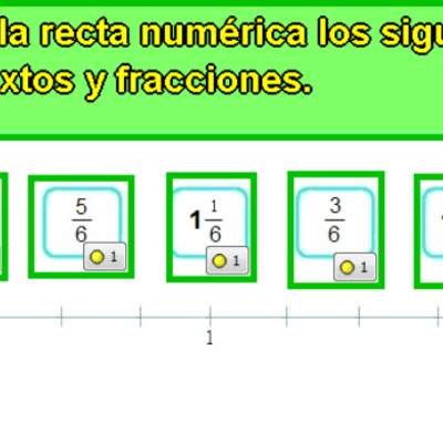 Ubicar fracciones en recta numérica (I) Ubicar fracciones en recta numérica (I)