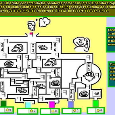 Fracciones en un laberinto Fracciones en un laberinto