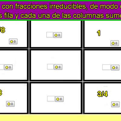 Sudoku de fracciones (III) Sudoku de fracciones (III)