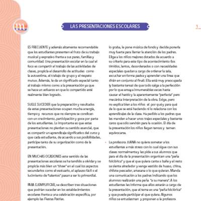 Las presentaciones escolares Las presentaciones escolares