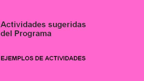 Actividades sugeridas Unidad 2 Actividades sugeridas Unidad 2