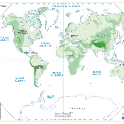 Planisferio físico Planisferio físico