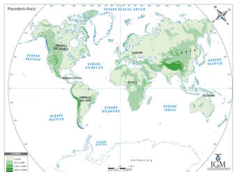 Planisferio físico Planisferio físico