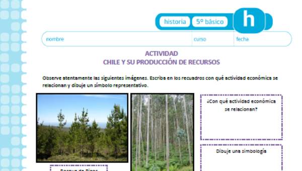 Chile y su producción de recursos Chile y su producción de recursos