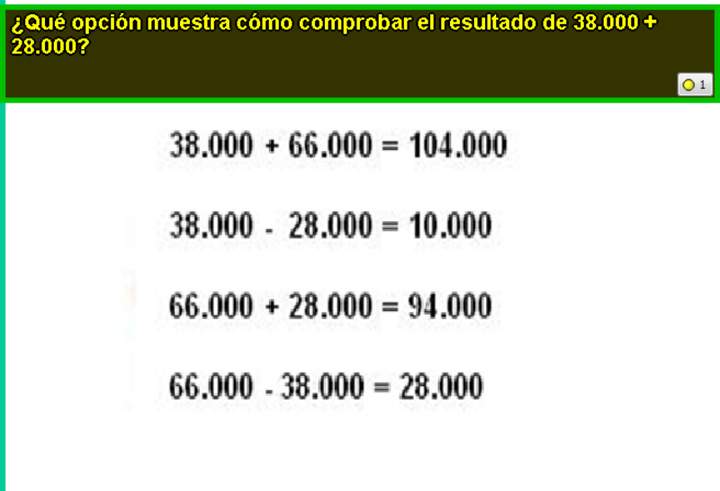 Comprobando una suma Comprobando una suma
