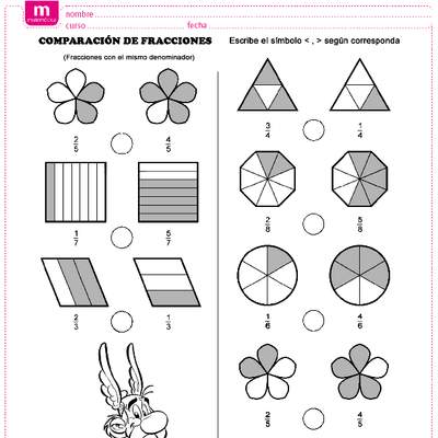 Comparar fracciones (I) Comparar fracciones (I)
