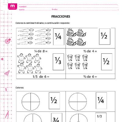 Representar fracciones Representar fracciones