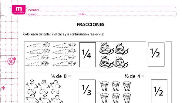 Representar fracciones Representar fracciones