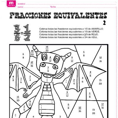 Fracciones equivalentes o iguales (II) Fracciones equivalentes o iguales (II)