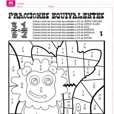 Fracciones equivalentes o iguales (III) Fracciones equivalentes o iguales (III)