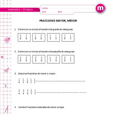 Comparar fracciones (II) Comparar fracciones (II)