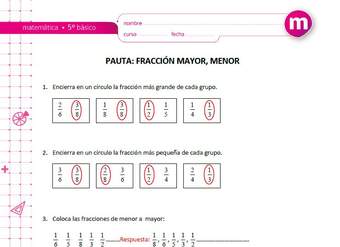 Comparar fracciones (II) Comparar fracciones (II)
