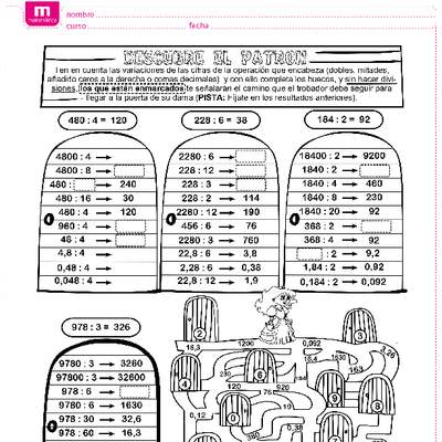 División de números naturales y decimales División de números naturales y decimales