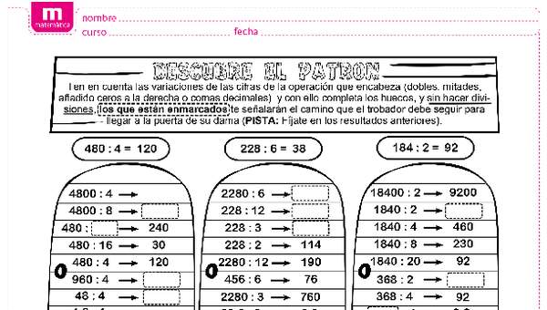 División de números naturales y decimales División de números naturales y decimales