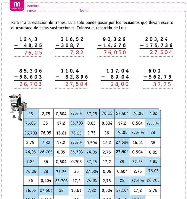 Adición de números decimales Adición de números decimales